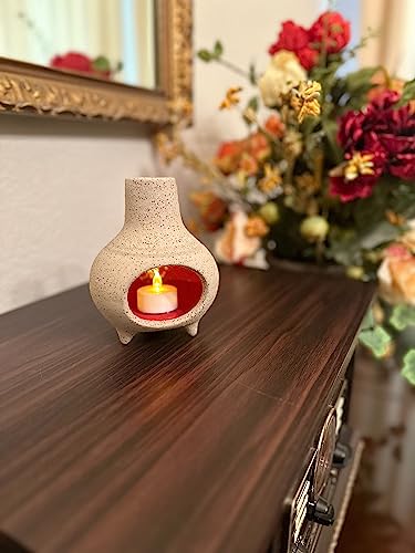 Kamin aus Ton, entworfen, um einen Hauch von südwestlicher Ruhe und Charme in Ihr Zen-, Boho- oder Yoga-Raum zu bringen. Verwandeln Sie Ihren Raum in EIN Heiligtum der Entspannung und des Friedens.