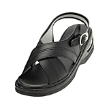 [ストリックスデザイン] ナースサンダル エアークロスサンダル レディース 黒 L オフィスサンダル エアソール 軽量 看護 事務 疲れにくい KN-070