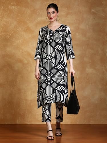 Kurta imprimé géométrique Varanga stretch pour un confort total