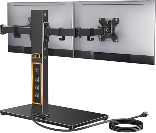 Perlegear Freestanding Dual Monitor Stand with ...