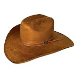 San Andreas Exports, Hut mit breiter Krempe, Cowboy-Stil, handgefertigt aus 100% Oaxacan-Wildleder - - 7/7 1/8