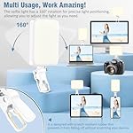 ALTSON 60 LED Portable Selfie Light Video Conference Lighting with Clip & Camera Tripod Adapter Rechargeable 2200mAh CRI 97+, 9 Light Modes for Phone iPhone Webcam Laptop Photo Makeup - Image 2