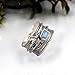 Genuine Moonstone Spinner Ring, Pure 925 Sterling Silver Honey Bee Boho Designer Handmade Anxiety Worry Meditation Thumb Band Spinning Jewelry, June Birthstone