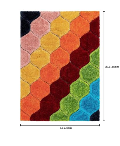 Image of Solid Fluffy Rugs and Carpet for Hall and Drawing Room 5x7 Feet M-6