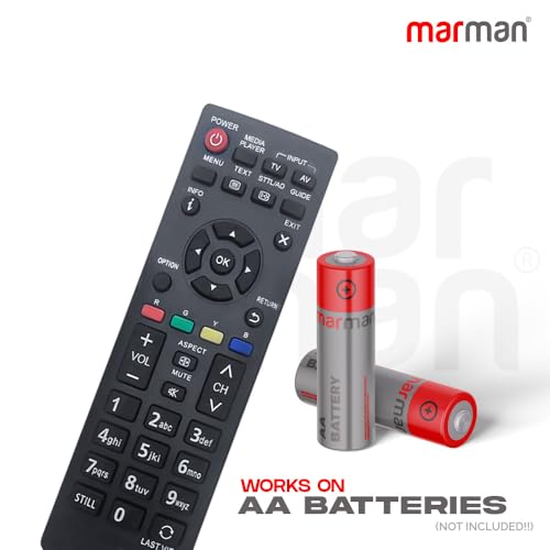 Image of marman Compatible with Panasonic Smart Tv Remote N2QAYB00060D Model 32A400 Viera Series Suitable for LCD HD TV Non Voice Command - Match Key by Key Exactly with Existing Remote Controller