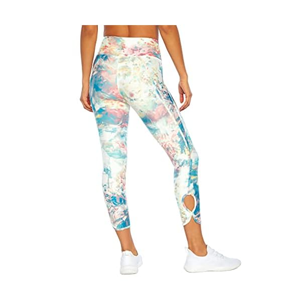 Jessica-Simpson-Sportswear-Womens-Aiden-High-Rise-Capri-Legging Jessica Simpson Sportswear Women's Standard Aiden High Rise Capri Legging, Ice Green Tidal Wave Tie Dye, Large