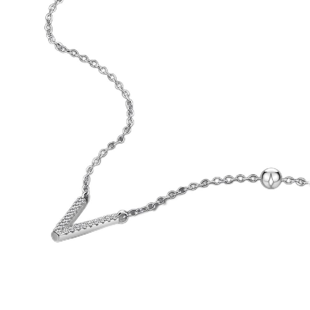 Collier ras du cou femme pendentif lettre initiale en acier - 6
