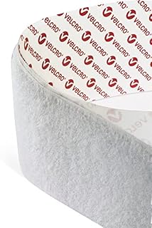 Velcro® Brand Hook and Loop Self Adhesive Sticky Back Tape Fastener in White 38mm Wide - 3.8cm Wide X 1 metre Long (White)