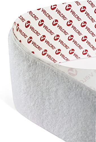 Velcro® Brand Hook and Loop Self Adhesive Sticky Back Tape Fastener in White 38mm Wide - 3.8cm Wide X 1 metre Long (White) | Multiples Sent as Continuous Length