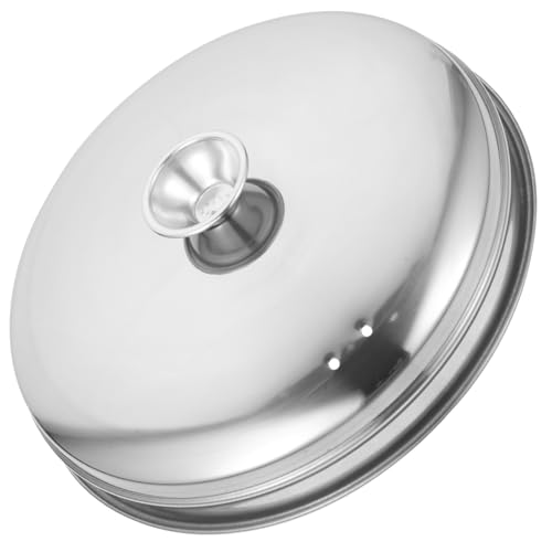 Gatuida Tapa de Acero Inoxidable para Cocinar al Vapor 20 CM Cubierta Cúpula para Bistec y Alimentos Accesorio de Cocina Resistente y Práctico para Uso Doméstico