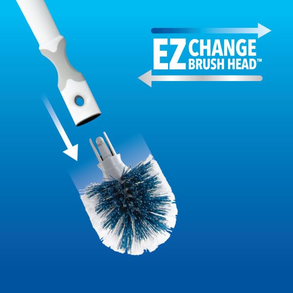 Image of Unger Toilet Brush Replacement Heads, 2 Pack, Bathroom Cleaning Supplies, Hygienic and Durable Scrubber with Non-Scratch Bristles, Scrub Hard-to-Reach Areas