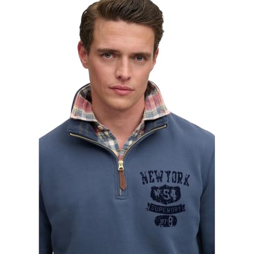 Sweatshirt demi zip ton sur ton Superdry - vue 4
