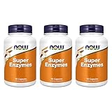 Now Foods, Super Enzyme, 3X 90 Capsules, Highly Dosed, Gluten Free, SOYA Free, Non-GMO, Triple-Pack