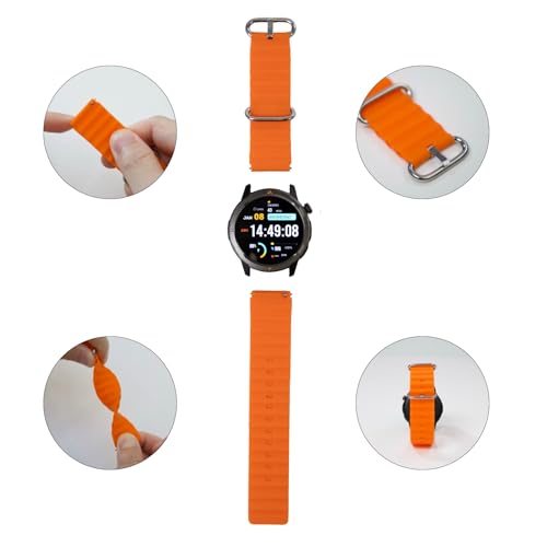 Correas de silicona naranja para reloj AGM miniatura 2
