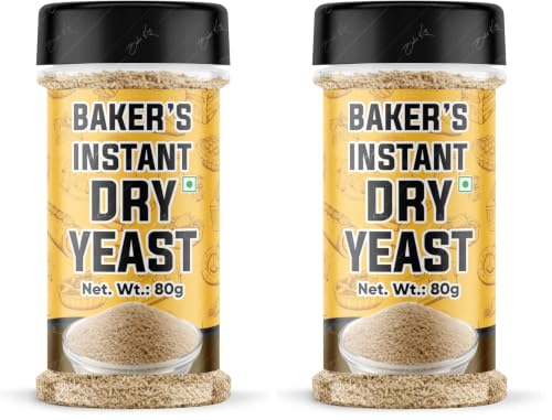 Image of BAKE KING Baker's Instant Yeast 80grm | Active Dry Yeast Powder for Baking Bread and Cake (Pack of 2)