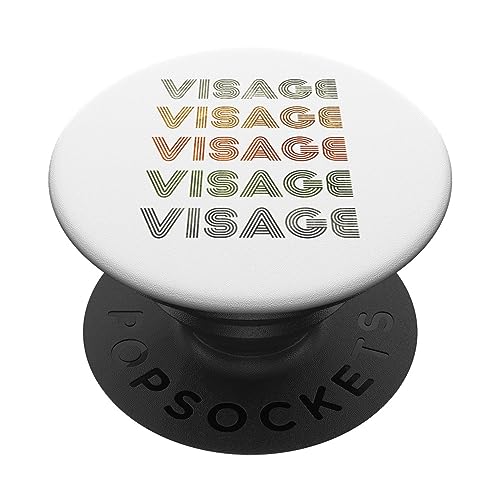 Camiseta Love Heart Visage, estilo grunge, diseño vintage, cara negra PopSockets PopGrip Intercambiable