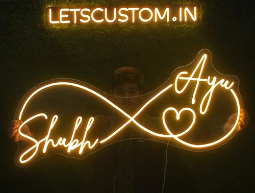 Image of Personalized LED Neon Light for Home, Custom Name Light for Room, Aesthetic Wall Decor, Unique Art Gift for Him, Her, Kids, Boys, Girls (1 Letter, 6x6 inches)