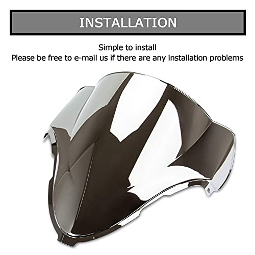Pslcustomerservice WS0050CH Motorcycle Windshield Windscreen Double Bubble thumb #4