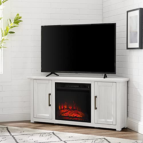 Crosley Furniture Kf100648Ww Camden 48-Inch Corner Tv Stand With Electric Fireplace, Whitewash #TOP4