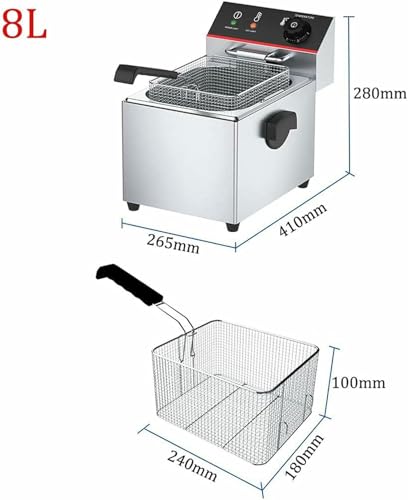 Friteuse électrique professionnelle à panier avec thermostat - 8