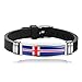 Pleciona bransoletka z flagą islandzką silikonowy łańcuszek opaska na nadgarstek pamiątka, modna ręcznie wykonana bransoletka dla mężczyzny i kobiety prezent na specjalny dzień