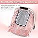 Baby Car Seat Cover, Waterproof Carseat Cover with EVA Transparent Window, Universal Car Seat Rain Cover with Storage Bag, Breathable Baby Carrier Cover for Cold Weather