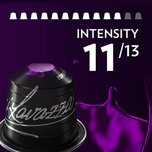Image of Lavazza Espresso Maestro Intenso Aluminum Capsules Compatible with Nespresso* Original Machines, Medium-Dark Espresso Roast, Arabica and Robusta (10 Count)(Pack of 12)