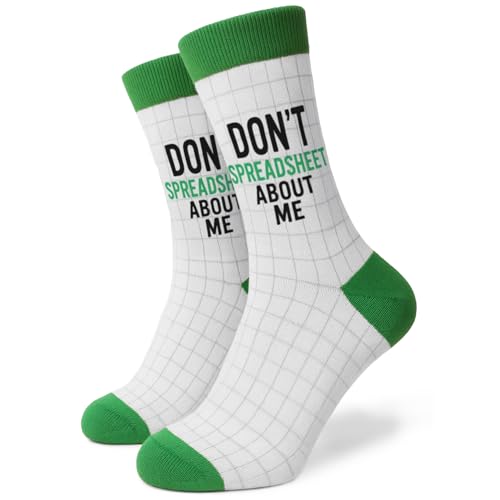 SC Products Funny Socks Men Excel Gifts | Size 6-12 Cotton Rich Novelty Socks for Accountant Work Colleagues Manager | Funny Office Spreadsheet Gifts for Men | Joke Presents for Christmas Secret Santa