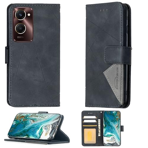 Aroepurt Case Compatible for Vivo Y18s Phone Case Cover Flip Stand Cover PU Leather Wallet Case Black