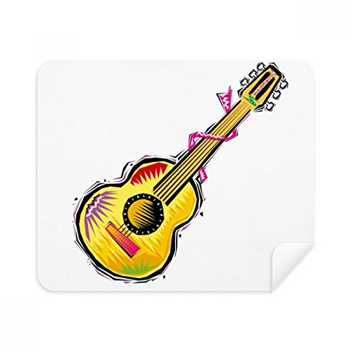 Chiffon écran téléphone anti traces et essuie lunettes en suède motif guitare