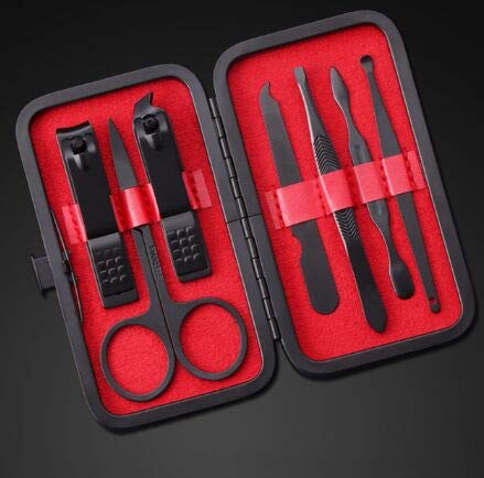 Manicure Nail Clippers Pedicure Set Portable Travel Hygiene Kit Stainless Steel Nail Cutter Tool Set Red