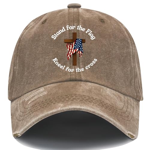 Stand for The Flag Kneel for The Cross Hat, Stand for The Flag Kneel for The Cross Baseball Cap Deep Brown