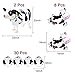 40 Pieces Funny Cow Balloons Farm Animal Latex Balloons, Black and White Balloons with 3 Sizes, Great for Birthday Party Cow Theme Party Decoration