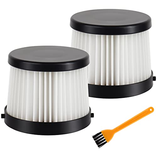 Image of DCV501HB Filter For DEWALT 20V Vacuum Cordless Handheld Vacuum DCV501HB with 1 Cleaning Brush - Compared to Part # DCV5011H - Washable and Reusable (2 Pack)