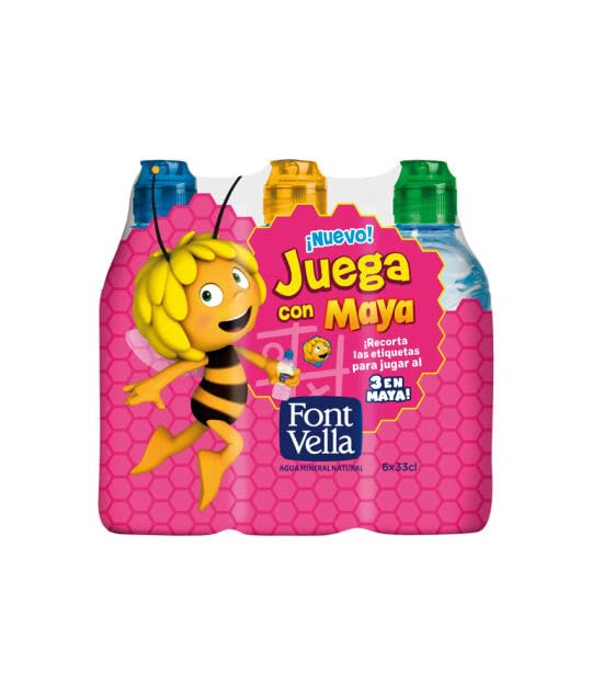 Font Vella Junior-Pack Mineralwasser, 33 cl, 48 Flaschen (2 Kartons à 24 Flaschen)