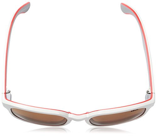 Revo Unisex-Adult Revo Re 1028 Kash Polarized Sunglasses RE 1028 09 OR Polarized Wayfarer Sunglasses, White/Coral/Grey Open Road, 57 mm4