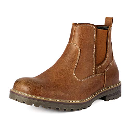 Bruno Marc Men’s Chelsea Boots Casual Slip-On Classic Dress Ankle Boot,Size 15,Dark/Brown,PHILLY-2