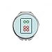 Mahjong Circle Dots 6 Tile Pattern Hand Compact Mirror Round Portable Pocket Glass
