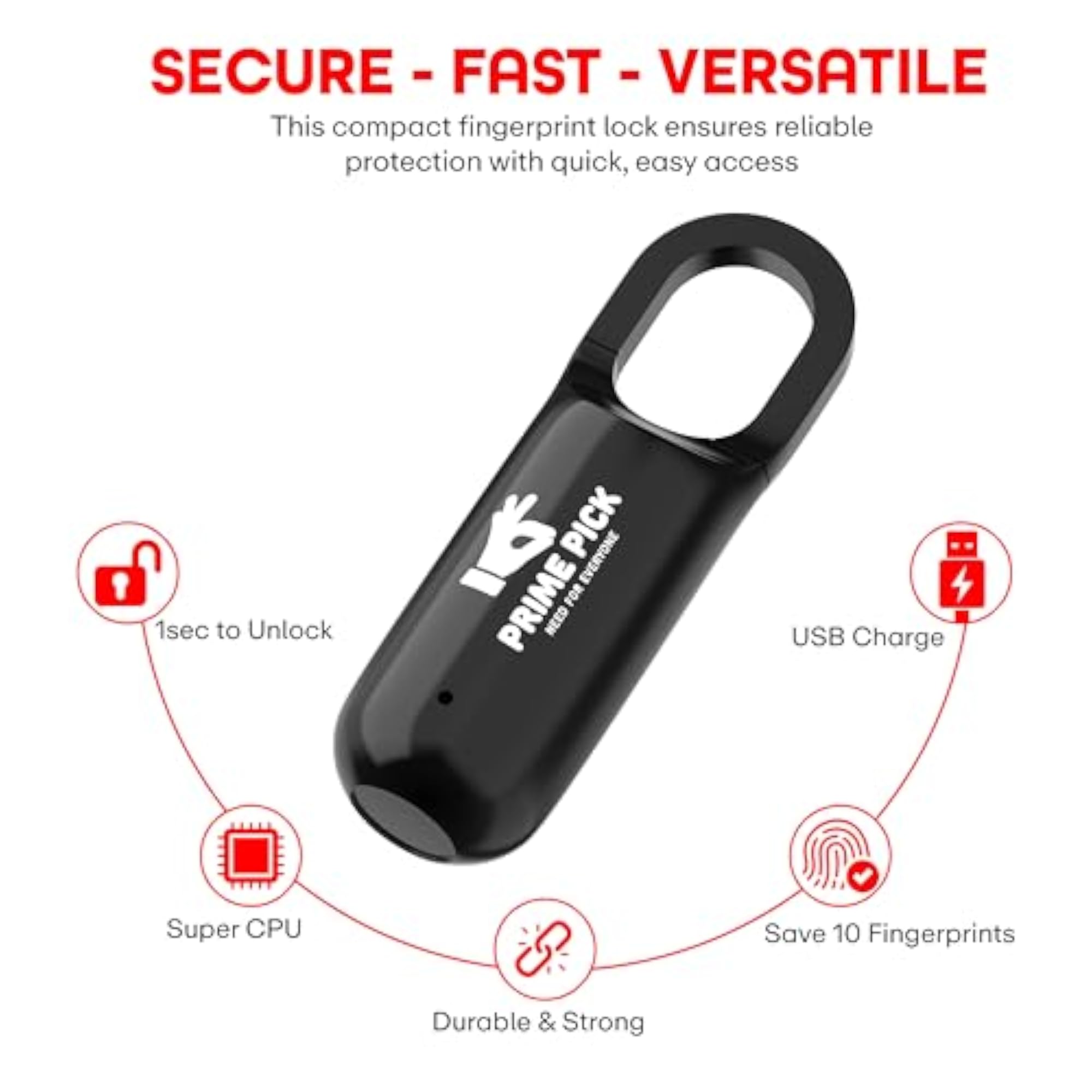 Secure Fingerprint Lock for Travel Luggage