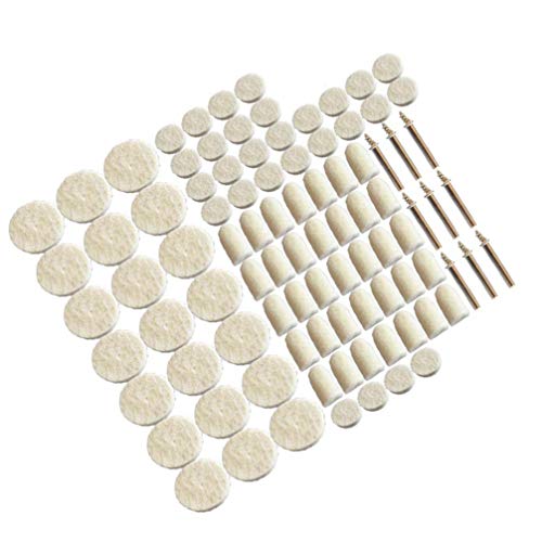 EXCEART 100 Pcs de Feltro de LÃ£ Bob Polimento 100 Pcs Polir Rodas Moagem Bits Moedor CabeÃ§a PolonÃ