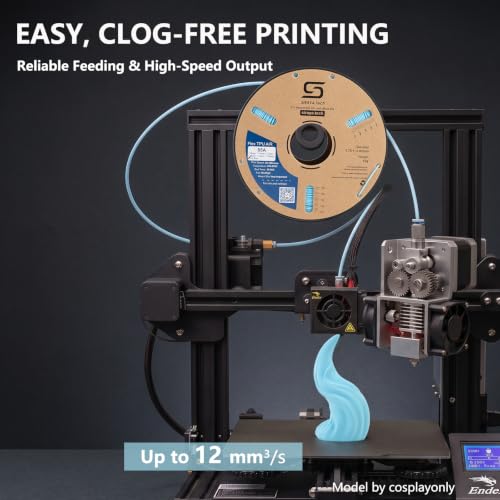 Image of Siraya Tech Flex TPU Air - Active Foaming 3D Printer Filament, ICY Blue 1kg | Adjustable Hardness (65A-82A), Up to 50% Lighter, High-Speed Printing, Easy to Print Soft TPU for Wearables & Prototypes