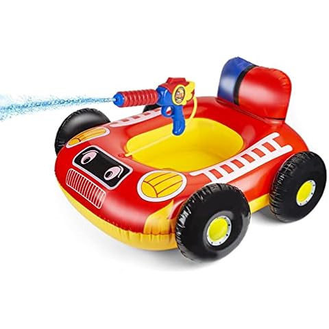 Kids Pool Floats with Water Gun, Pool Toys for Kids Ages 4-8, Fire Truck Toddler Floats for Pool, Pool Inflatables for Boys Girls and Children Cover