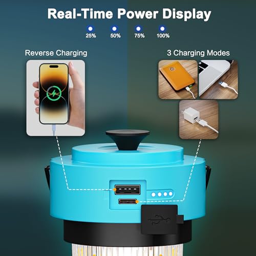 Lumière chaude à intensité variable avec la lanterne de camping rétro rechargeable