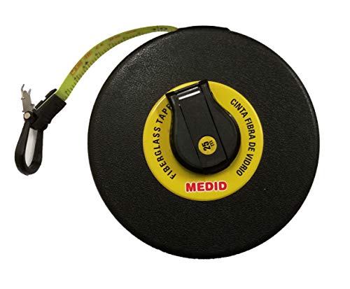 Medid MD/140025 Cinta métrica de fibra fluorescente, 25 m
