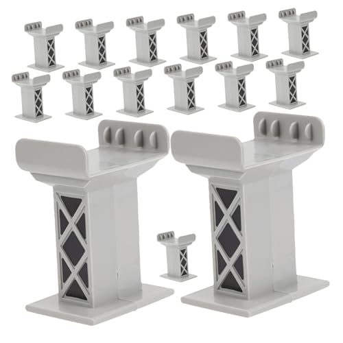 Supports de pont de train jouet et élévateurs de voies ferrées en plastique Abaodam x15