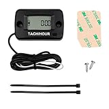SEARON Hour Meter Tachometer 2 & 4 Stroke Small Engine Spark for Boat Outboard Mercury Motocross Lawn Mower Black