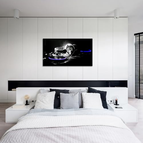 Rnnjoile Dj Canvas Wall Art Musical Dj Pictures Cool Nightclub With Lights Artwork Prints For Music Room Studio Men Cave Wall Decor Framed 20 Inchx36 Inch thumb #3