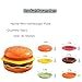 Ceramic 6-Layer Stackable Burger Plates Set | Durable Ceramic Hamburger Dish Set with Non-Slip Design | Multi-Purpose for Hot Pot, Sushi, Snacks & Party Tableware