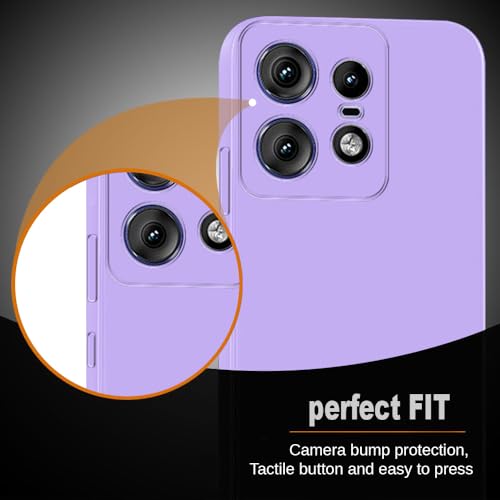 Image of Back Cover for Motorola Moto Edge 50 Pro 5G | Full Camera Protection | Premium Liquid Silicon Case | Flexible Bumper Case for Motorola Moto Edge 50 Pro 5G (Purple)