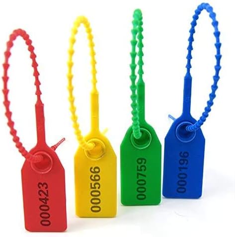 100 PlasticTamper Seals, Zip Ties for Fire Extinguishers Pull Tite Security Tags Numbered Disposable Self-Locking Tie 250mm Length(Dark Blue) - Image 2